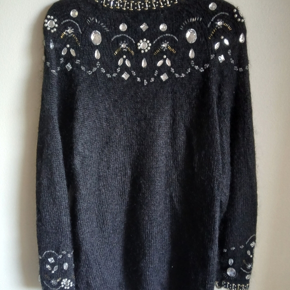 Maggie Lawrence Vtg Mohair Whimisgoth Black Sweater Size Large - Picture 13 of 13